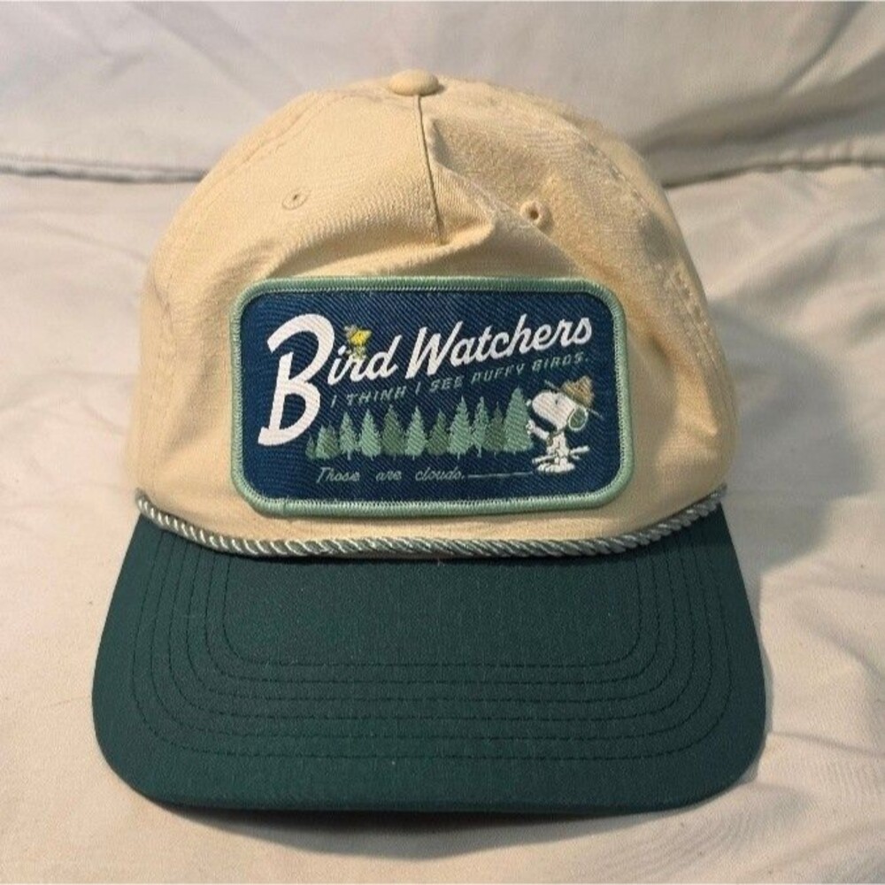 Bioworld Peanuts Snoopy Woodstock Bird Watchers Snapback Golfer Rope